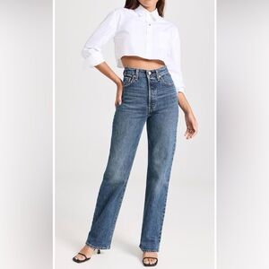 Levi's Womens Ribcage Full Length Jeans, Size 29, "Valley View"